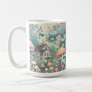 Mug Joli cottage core village fantaisiste personnalisé