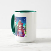 Mug Joli couple d'anime Noël (Devant gauche)