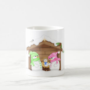 Mug Joli crèche de Noël bonhomme de neige