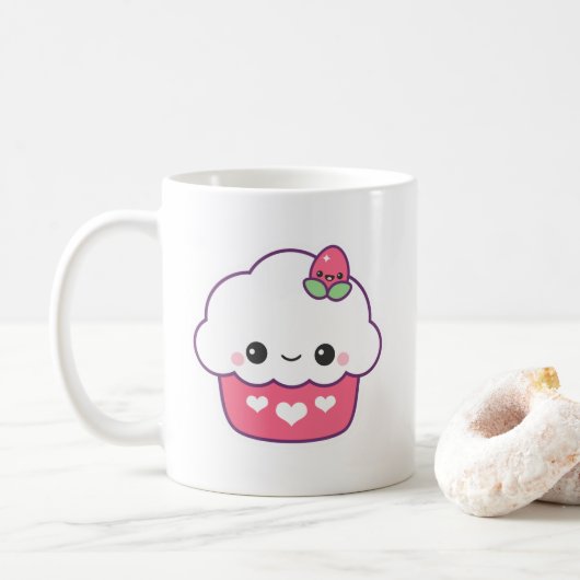 Mug Joli Cupcake à la Fraise (Avec donut)