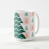Mug Joli design de Noël d'arbre de Noël. (Devant droit)