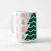 Mug Joli design de Noël d'arbre de Noël. (Devant gauche)