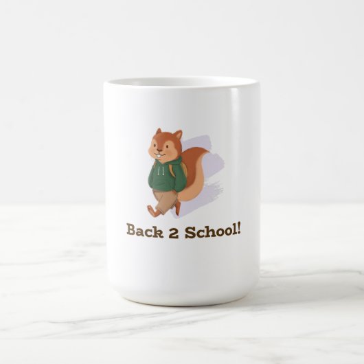 Mug joli design d'écureuil pour la rentrée scolaire (Centre)