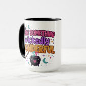 Mug Joli design Halloween avec paillettes (Devant gauche)