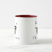 Mug Joli dessin Beltie Noël Ceinture Vache Galloway (Centre)