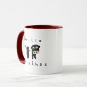 Mug Joli dessin Beltie Noël Ceinture Vache Galloway (Devant gauche)