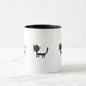 Mug Joli dessin de chat noir (Centre)