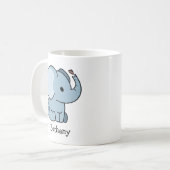 Mug Joli dessin Whimsical Elephant Personnalisé (Devant gauche)