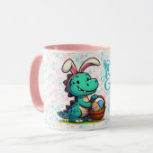 Mug Joli dinosaure lapin de Pâques (Devant gauche)