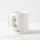 Mug Joli dinosaure lisant un livre | Amateur de livres (Devant gauche)