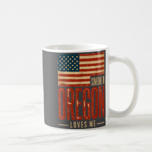 Mug Joli drapeau américain quelqu'un d'Oregon m'aime