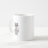 Mug Joli Drôle Heureux Chat Gris (Devant gauche)