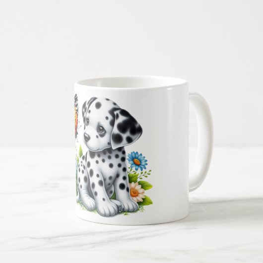 Mug Joli(e) ami(e) dalmate/papillon (Devant droit)