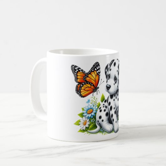 Mug Joli(e) ami(e) dalmate/papillon (Devant gauche)