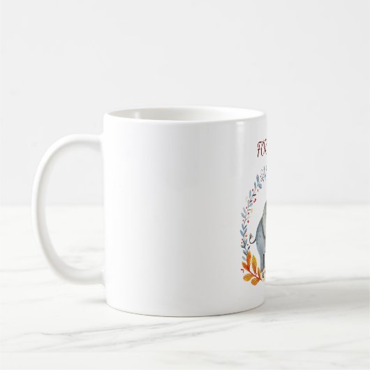 Mug joli éléphant aquarelle peint (Gauche)