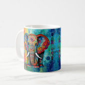 Mug Joli éléphant coloré Funky Mélange Média Animal (Devant gauche)