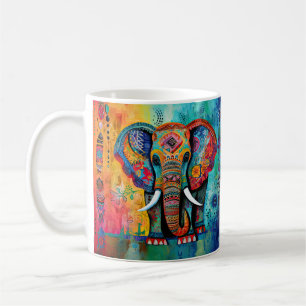 Mug Joli éléphant coloré Funky Mélange Média Animal