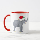Mug Joli éléphant de Noël Père Noël (Gauche)