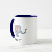 Mug Joli Eléphant Personnalisé ton nom (Devant gauche)