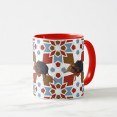 Mug Joli éléphant Shrew amusant Motif coloré (Devant droit)