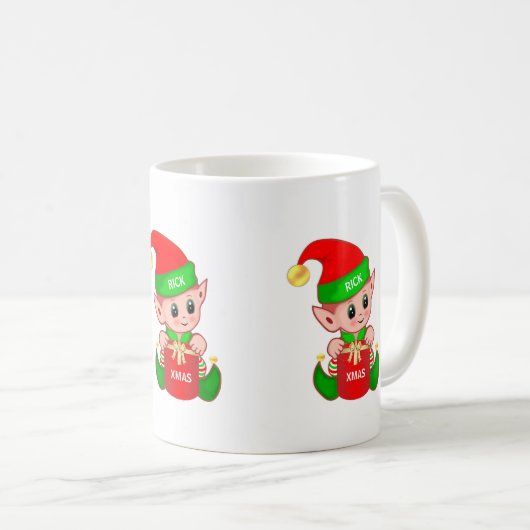 Mug Joli elfe de Noël (Devant droit)