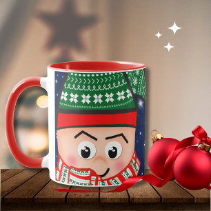 Mug Joli elfe de Noël personnalisé