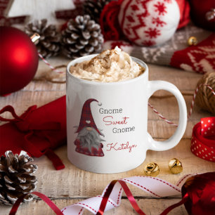 Mug Joli Elfe de Noël Personnalisé Rustique Mignon