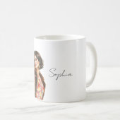 Mug Joli en floral rouge (Devant droit)