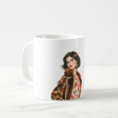 Mug Joli en floral rouge (Devant gauche)