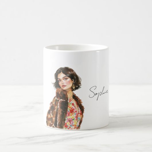 Mug Joli en floral rouge (Centre)