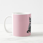 Mug Joli en rose chat gris (Gauche)