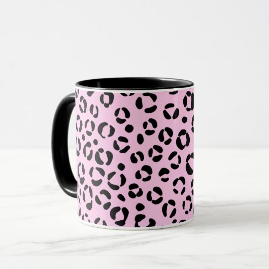 Mug Joli en rose impression animale (Devant gauche)