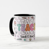 Mug Joli Enseignant Adorable 3D Conception de look gon (Devant gauche)