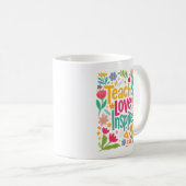 Mug Joli enseignant de fleurs sauvages enseigner l'amo (Devant droit)