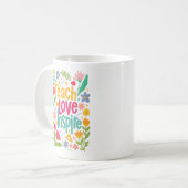 Mug Joli enseignant de fleurs sauvages enseigner l'amo (Devant gauche)