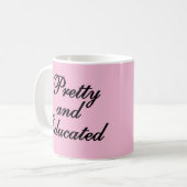 Mug Joli et instruit - cadeau rose bébé (Devant gauche)