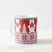 Mug Joli et moderne Snowman de Noël Knitted (Devant gauche)
