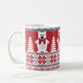 Mug Joli et moderne Snowman de Noël Knitted (Gauche)