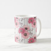 Mug Joli Faisceau Rose Faisée Motif Floral (Devant droit)