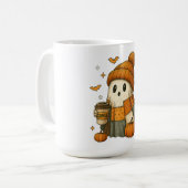 Mug Joli fantôme buvant du café Halloween (Devant gauche)