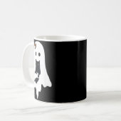 Mug Joli Fantôme Chat Noir Léopard Arc Drôle Étrange (Devant gauche)