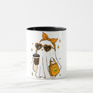 Mug Joli fantôme de saison effrayante avec café glacé