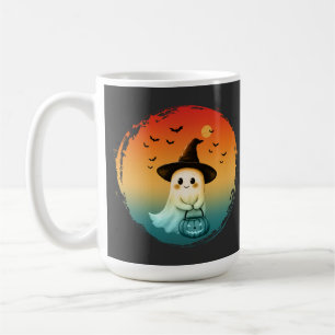 Mug joli fantôme halloween citrouille automne saison a