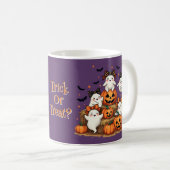 Mug Joli Fantômes D'Halloween En Coquette Bows Et Citr (Devant droit)