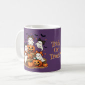 Mug Joli Fantômes D'Halloween En Coquette Bows Et Citr (Devant gauche)