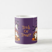 Mug Joli Fantômes D'Halloween En Coquette Bows Et Citr (Centre)