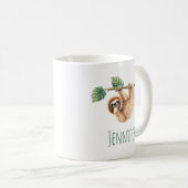 Mug Joli fentes accroché à l'aquarelle vers le bas (Devant droit)