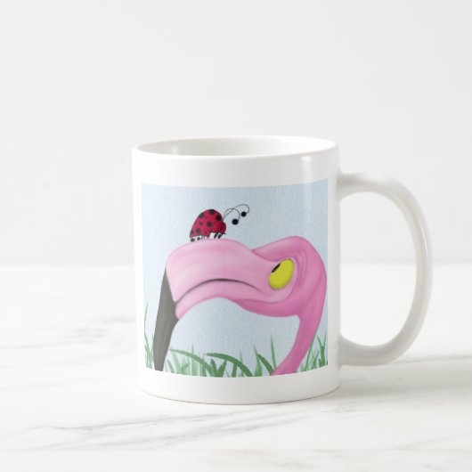 Mug Joli Flamant rose rose (Droite)