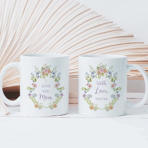 Mug Joli Fleur sauvage de printemps Tu aimes maman