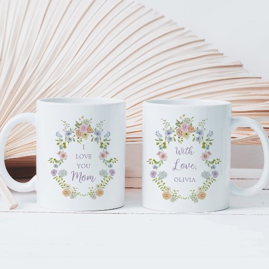 Mug Joli Fleur sauvage de printemps | Tu aimes maman